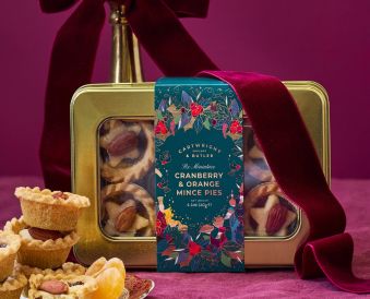 Merry Christmas - Cranberry & Orange Mini Mince Pies in Tin