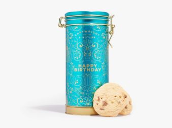 Happy Birthday Musical Tin - Chocolate Chunks Biscuits