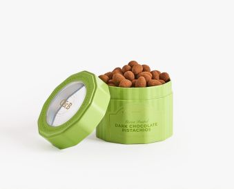 Cocoa Dusted Dark Chocolate Pistachios