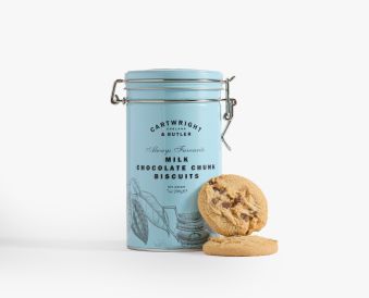 Milk Chocolate Chunk Biscuits in Tin 
