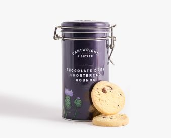 Chocolate Drop Shortbread Rounds Tin 